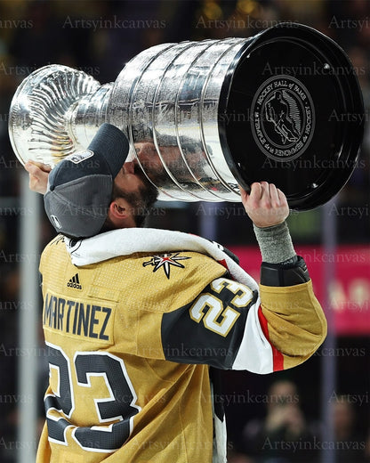 Alec Martinez 2023 Stanley Cup Champion canvas wall art