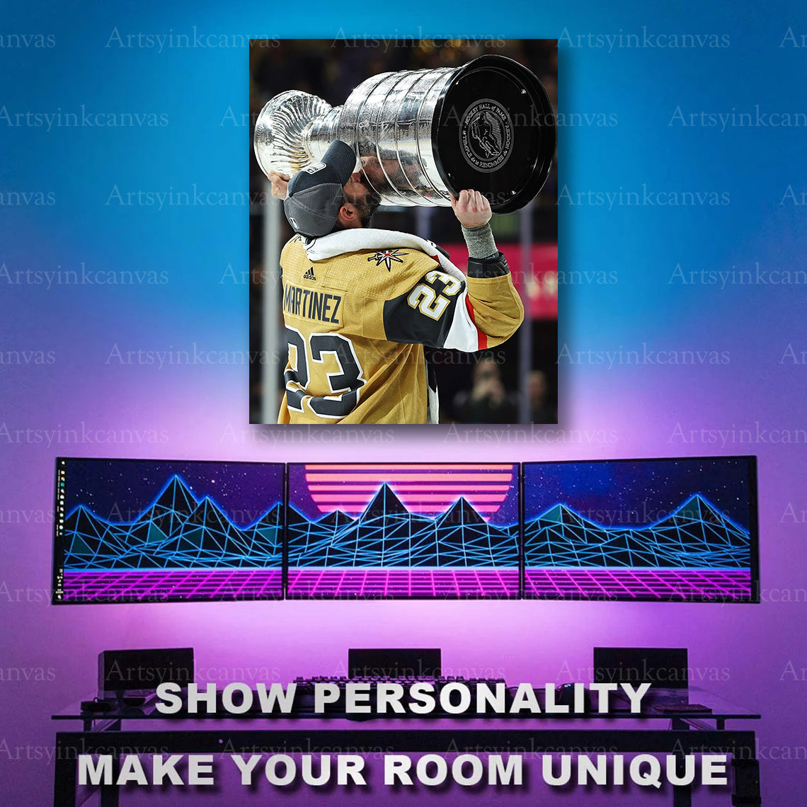 Alec Martinez Stanley Cup celebration artwork