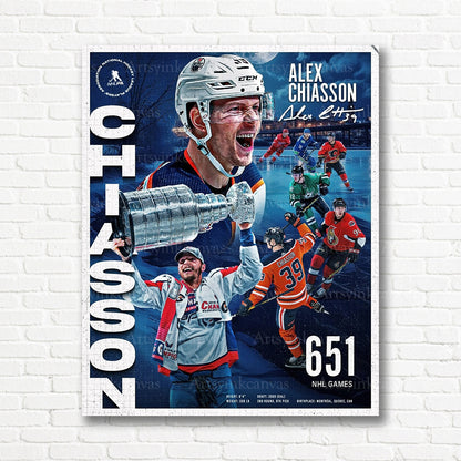 Alex Chiasson NHL career tribute canvas print