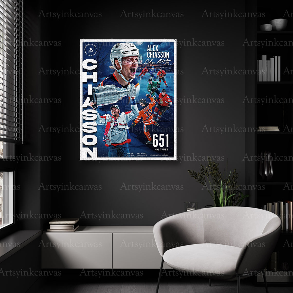 Alex Chiasson retirement hockey wall decor