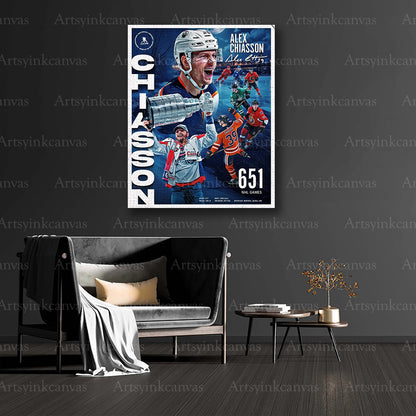 NHL career milestone collector canvas art