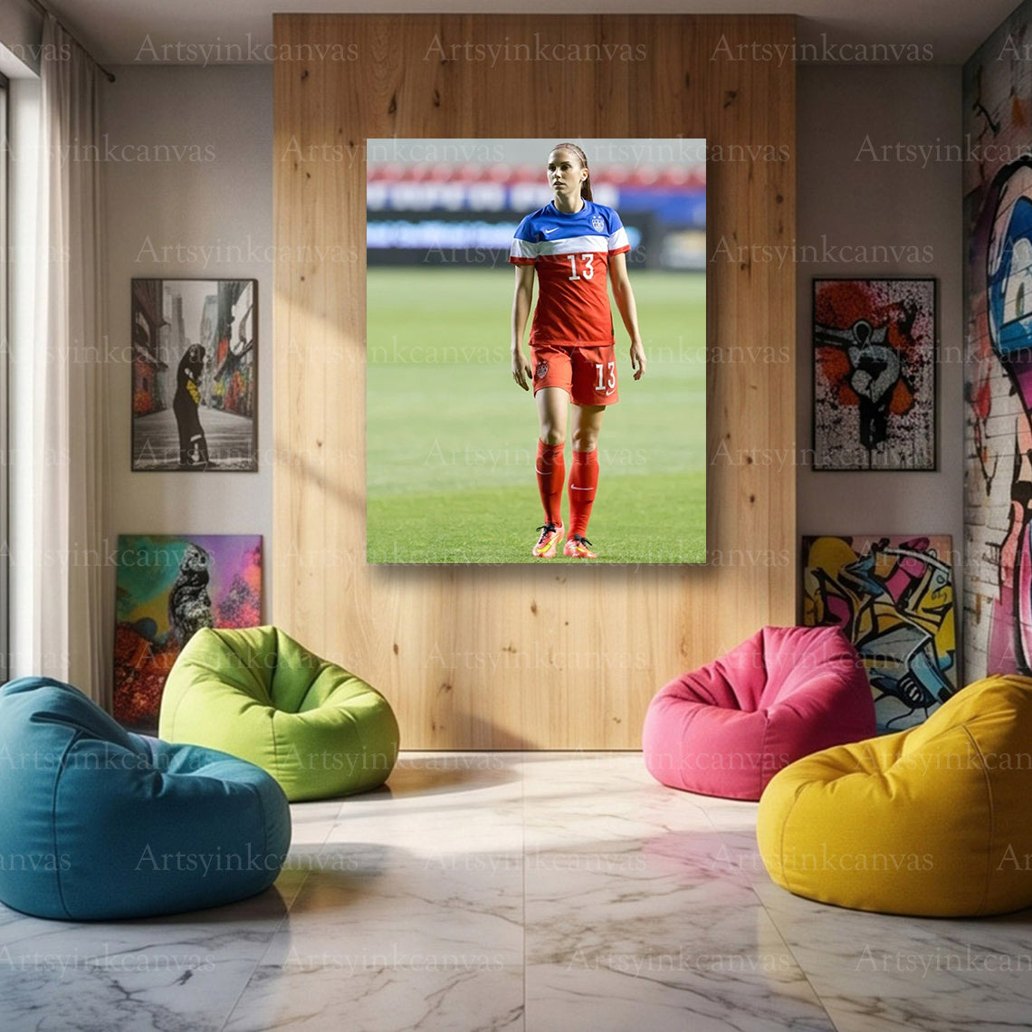 Alex Morgan Canvas Wall Art – Soccer Legend & Athlete Decor