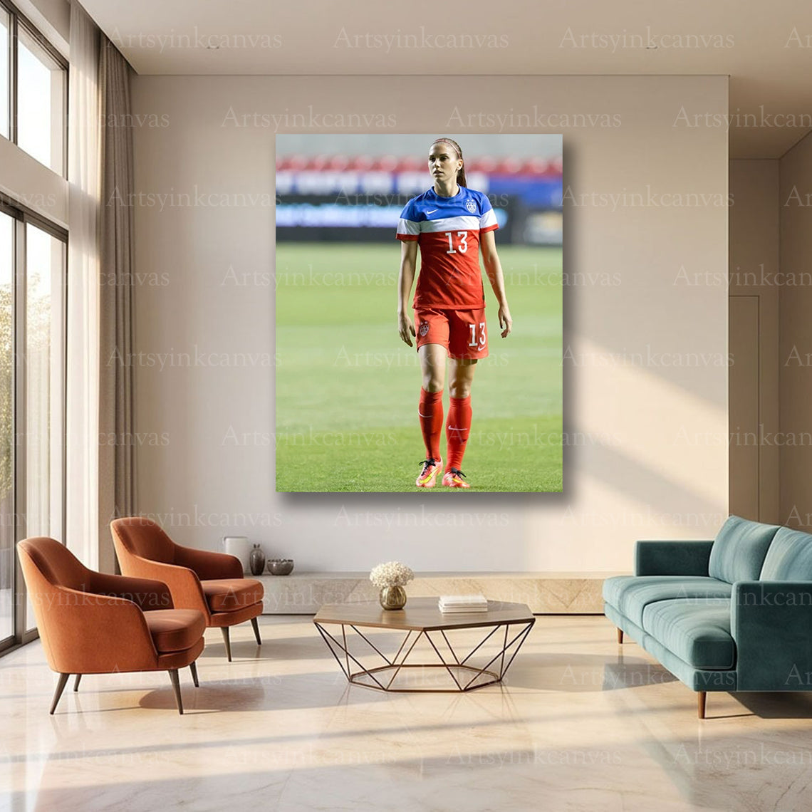 Alex Morgan Canvas Wall Art – Soccer Legend & Athlete Decor