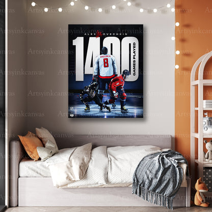 Premium Alex Ovechkin career milestone canvas print