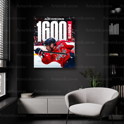 Washington Capitals 1600 career points wall decor