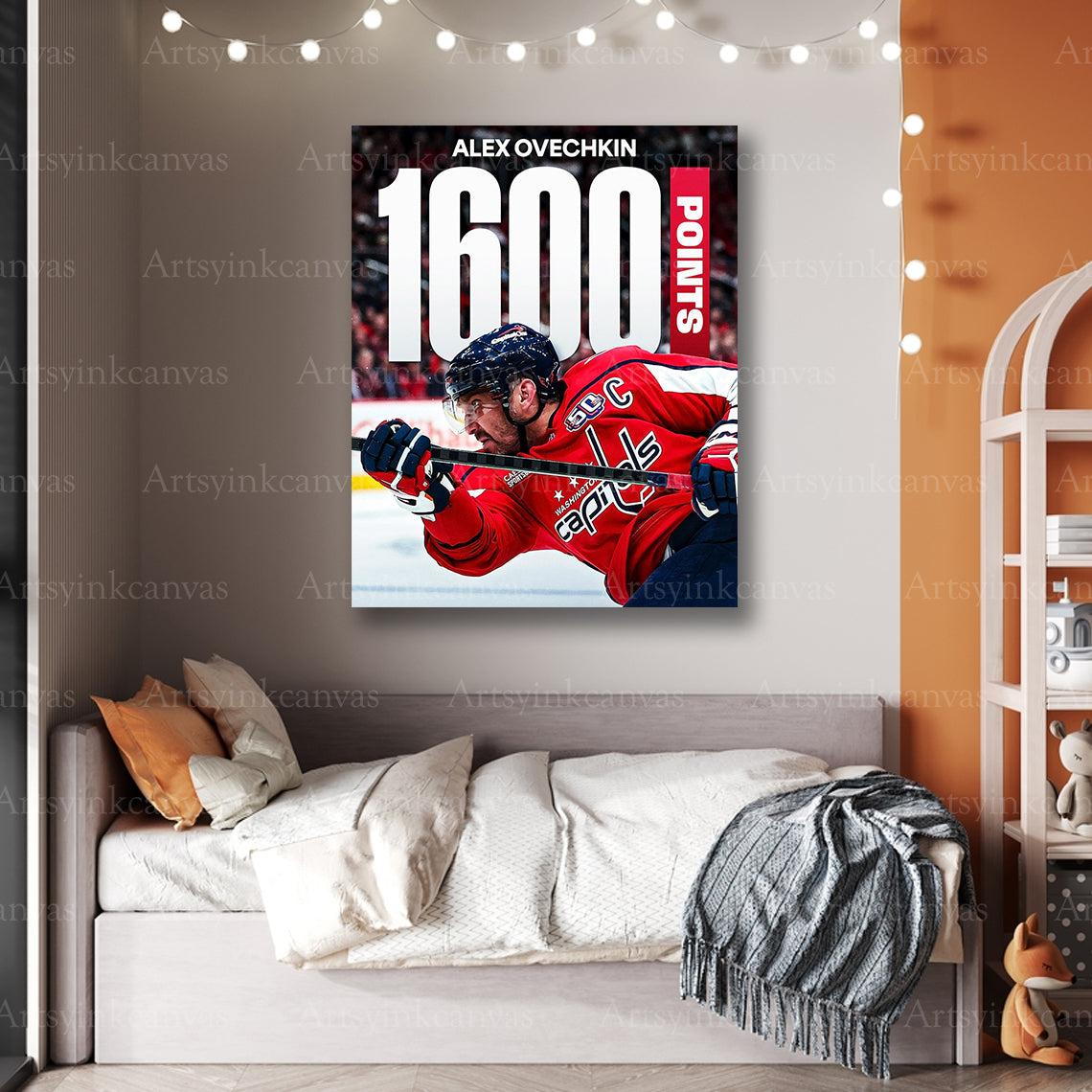Premium Alex Ovechkin hockey canvas print