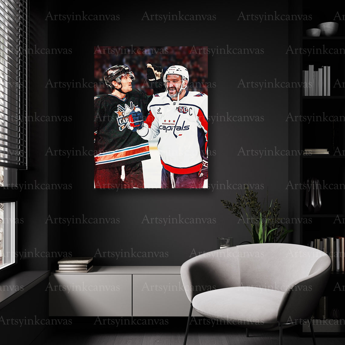 Washington Capitals NHL goal record wall decor