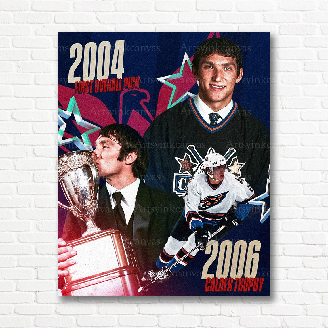 Alex Ovechkin 2004 NHL Draft Washington Capitals canvas print