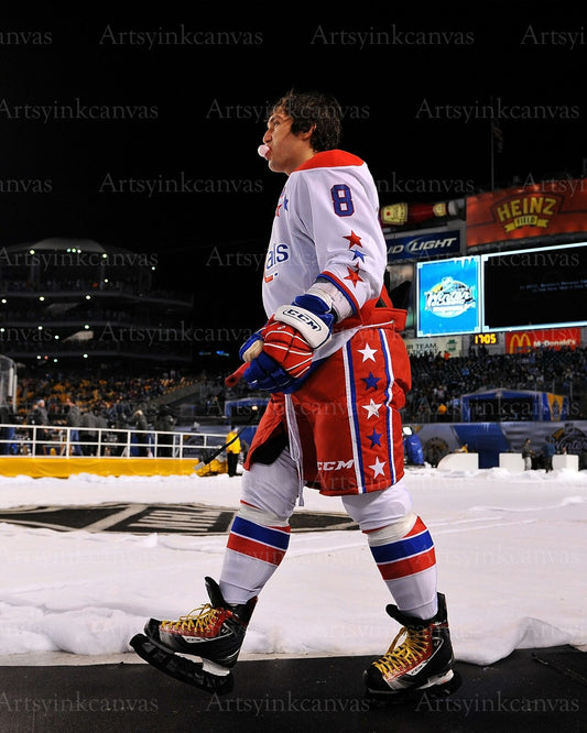 Alex Ovechkin 2011 Winter Classic walkout canvas wall art
