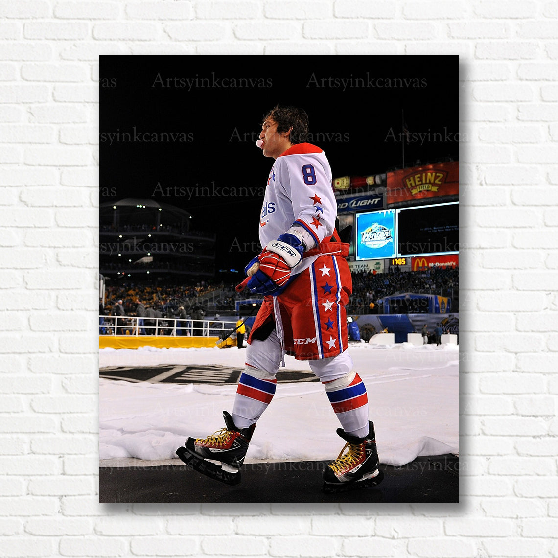 Alex Ovechkin Winter Classic Washington Capitals canvas print