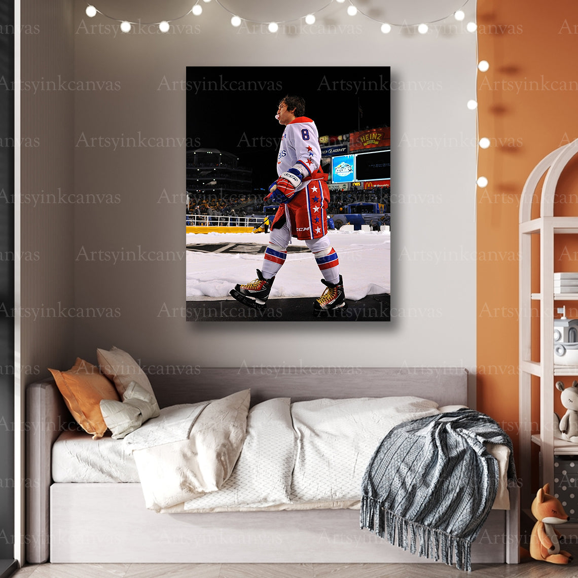 Premium Alex Ovechkin Winter Classic canvas print