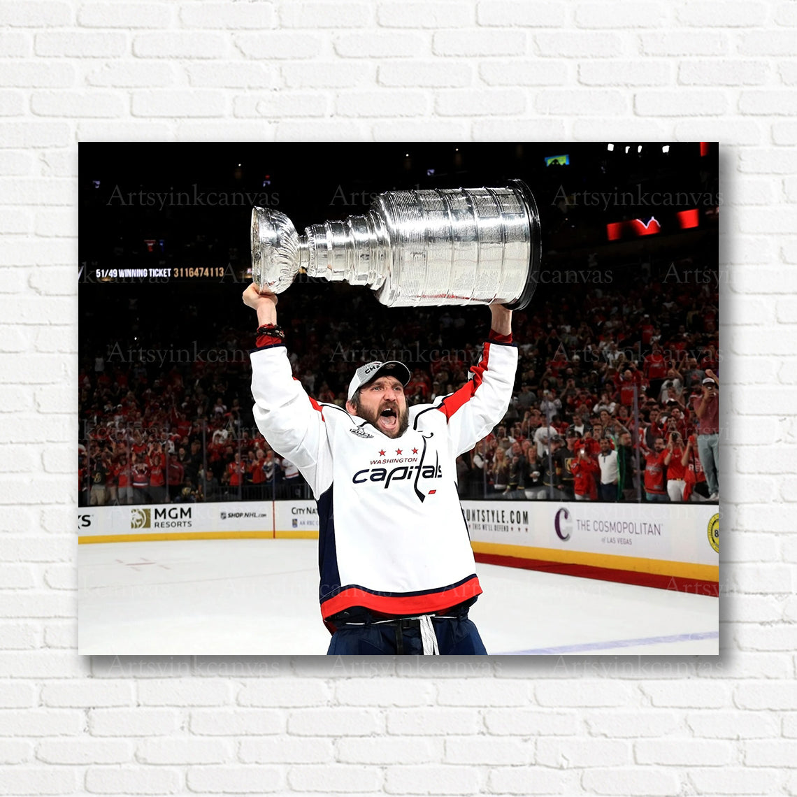Alex Ovechkin Washington Capitals Stanley Cup canvas print