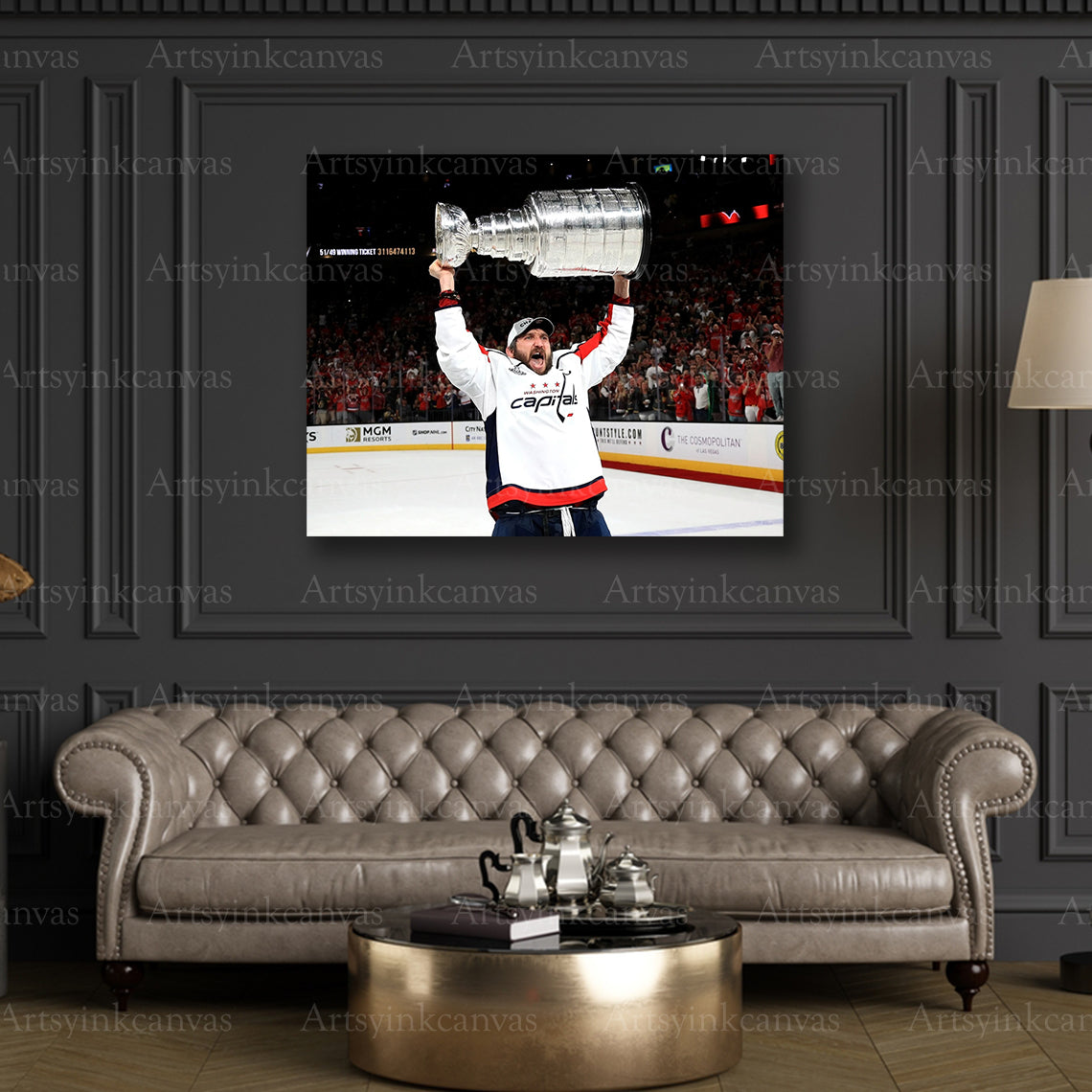 Premium Alex Ovechkin 2018 championship canvas print