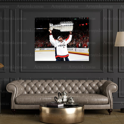 Premium Alex Ovechkin 2018 championship canvas print