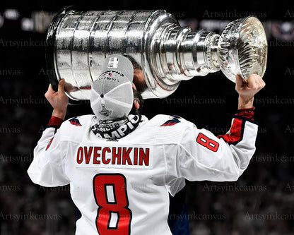 Alex Ovechkin 2018 Stanley Cup Champion canvas wall art