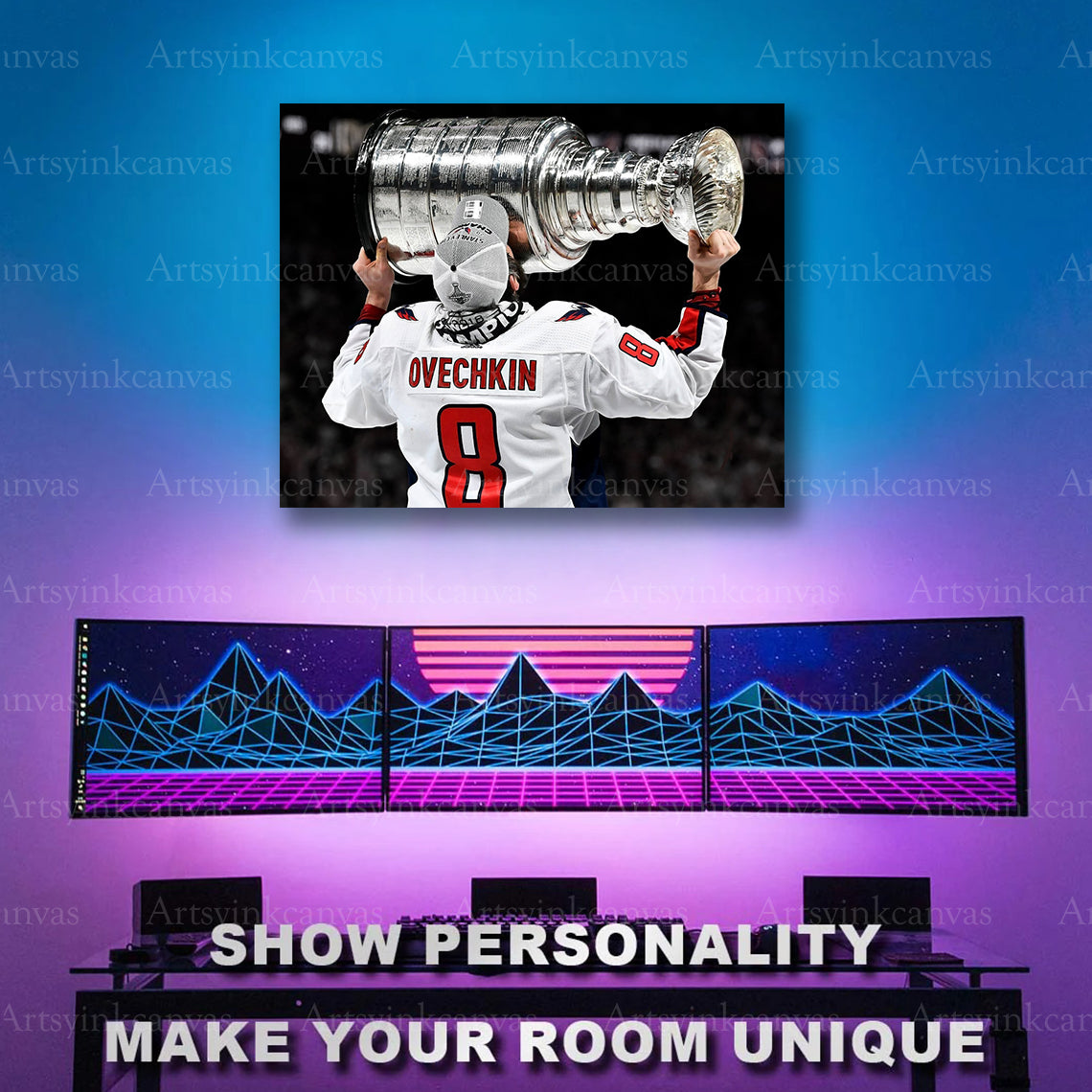 Alex Ovechkin Stanley Cup champion artwork