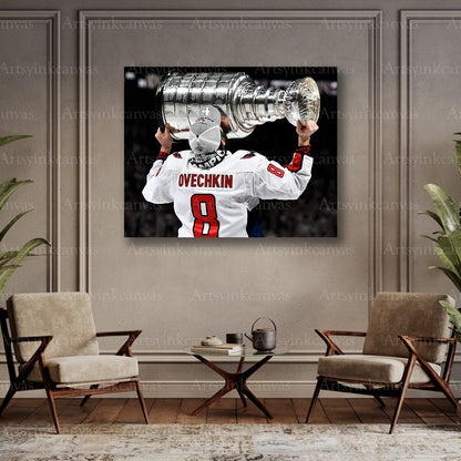 Alex Ovechkin championship collector canvas art