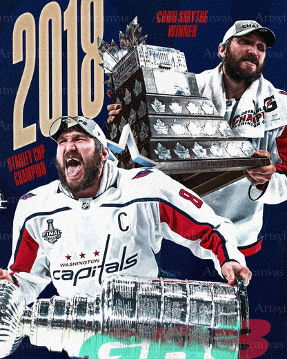 Alex Ovechkin 2018 Stanley Cup Champion Conn Smythe canvas wall art