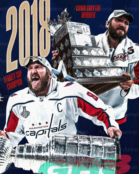 Alex Ovechkin 2018 Stanley Cup Champion Conn Smythe canvas wall art