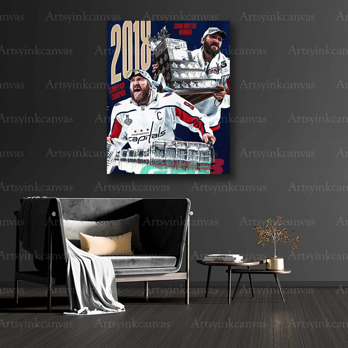 Alex Ovechkin championship collector canvas art