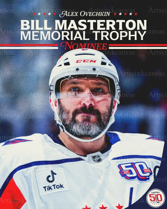 Alex Ovechkin 2025 Bill Masterton nominee canvas wall art