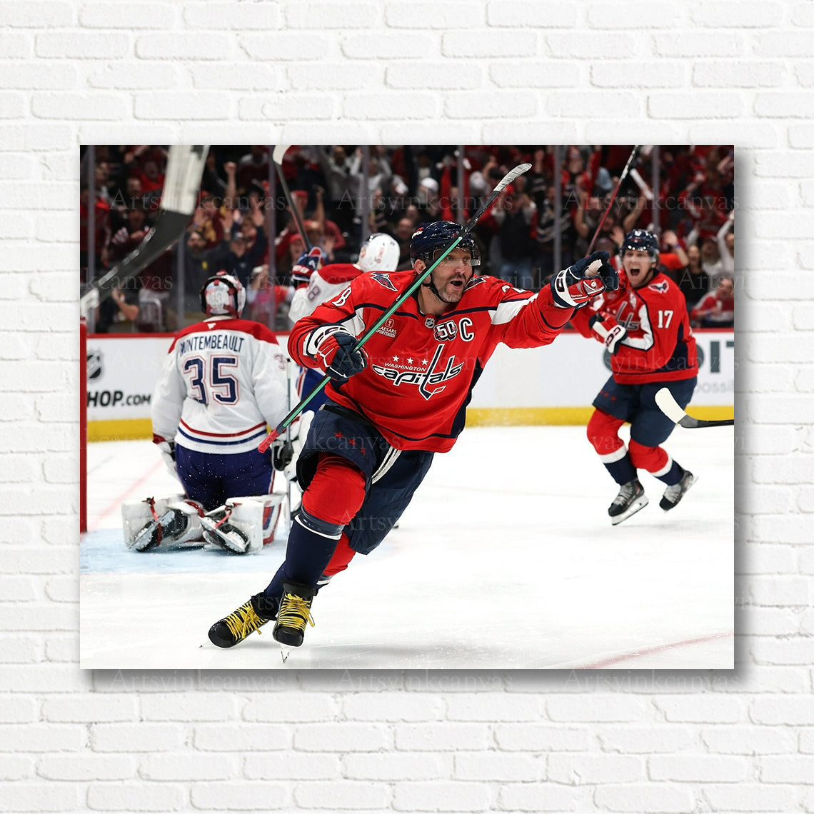 Alex Ovechkin overtime game winning goal canvas print