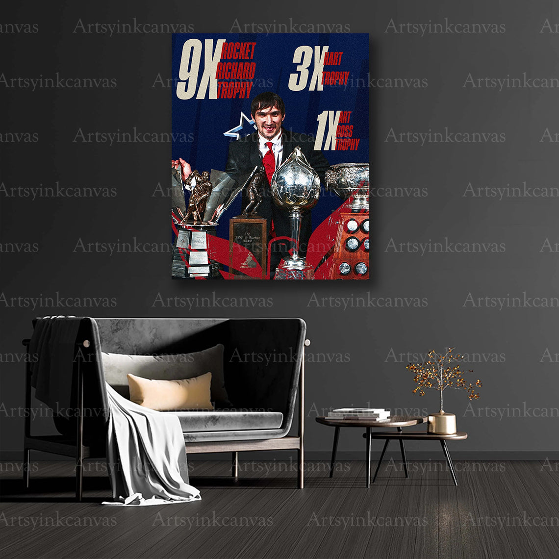 NHL award-winning career collector canvas art