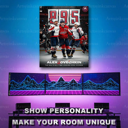 Alex Ovechkin all-time goal record artwork