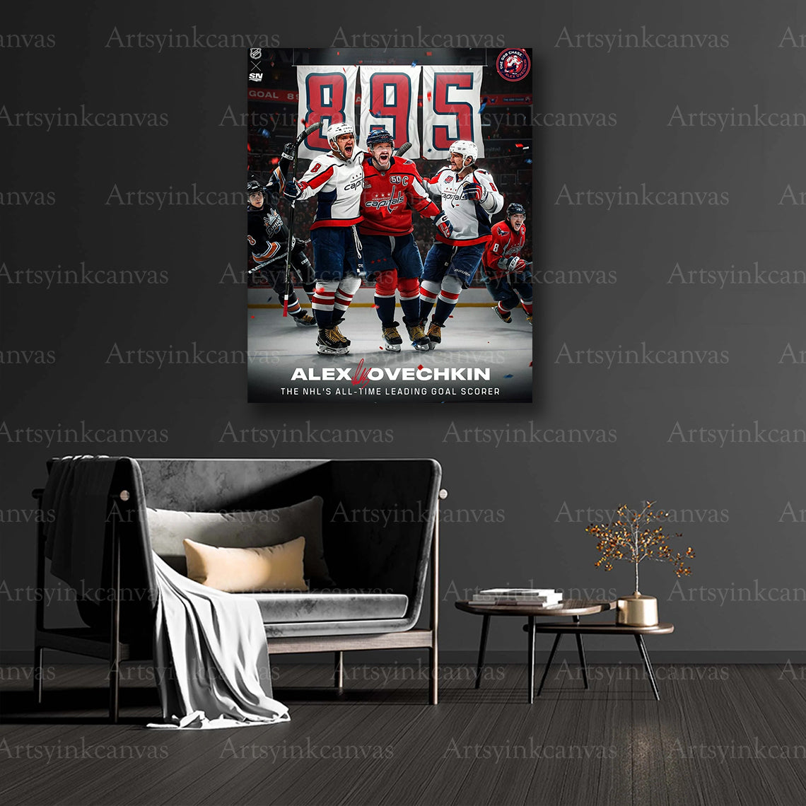 Alex Ovechkin historic milestone collector canvas art