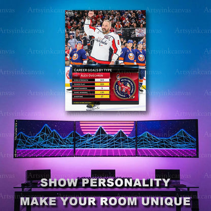 Alex Ovechkin NHL record milestone artwork