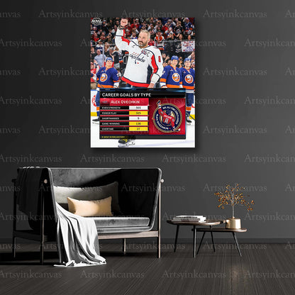 Alex Ovechkin career statistics collector canvas art