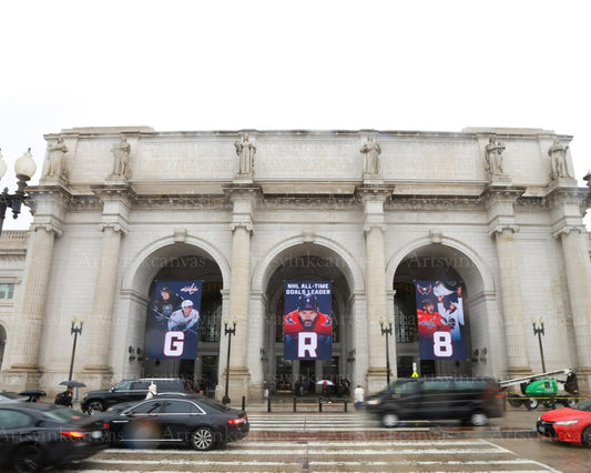 Alex Ovechkin all-time goals leader banners canvas wall art