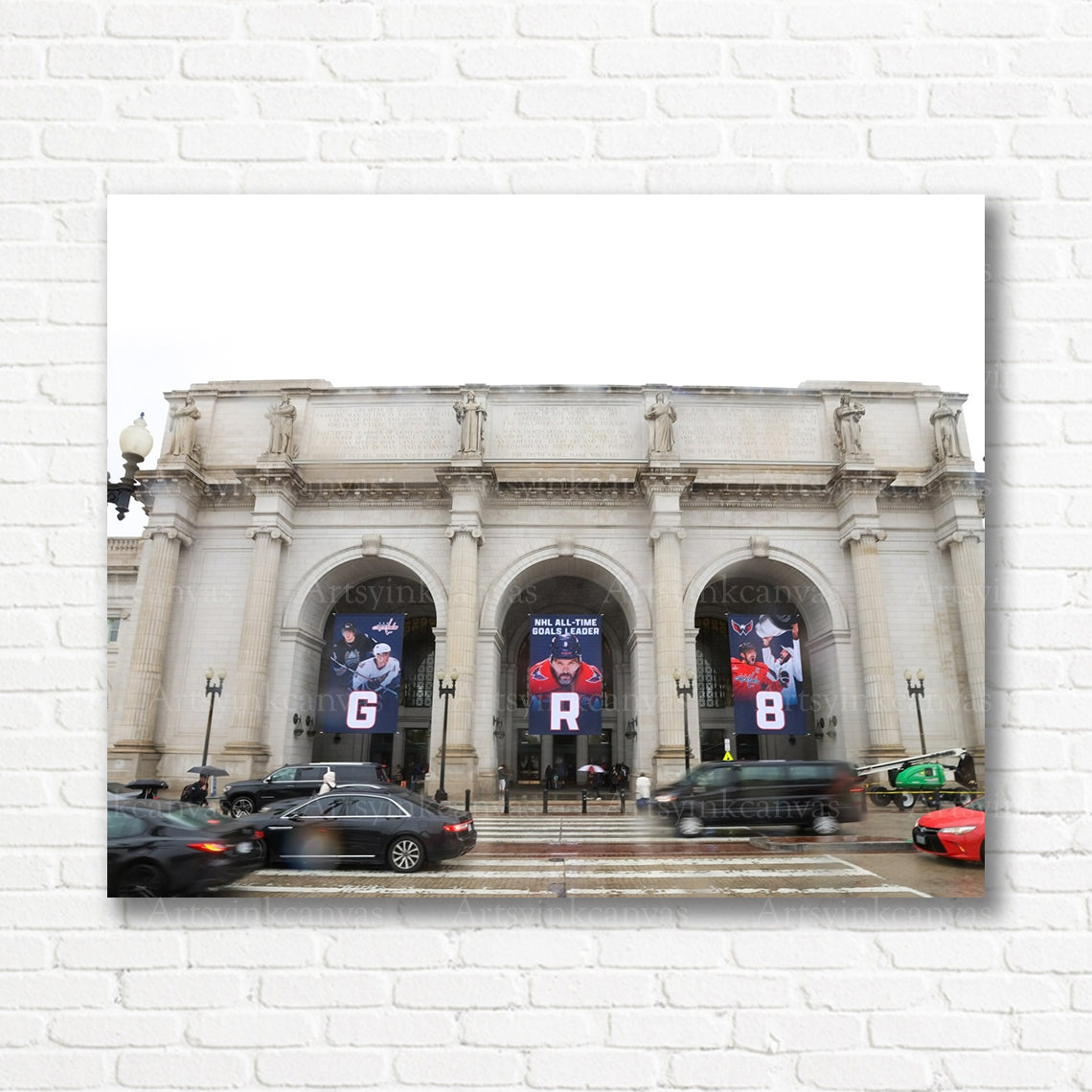 Alex Ovechkin Washington Capitals goal leader banner canvas