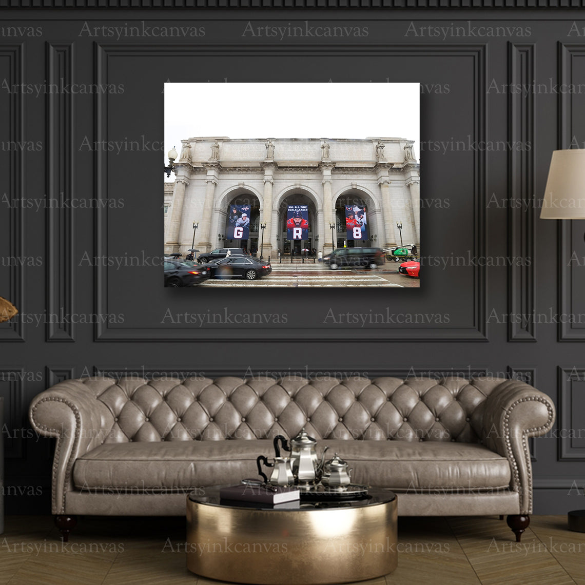 Premium Alex Ovechkin hockey banner canvas print