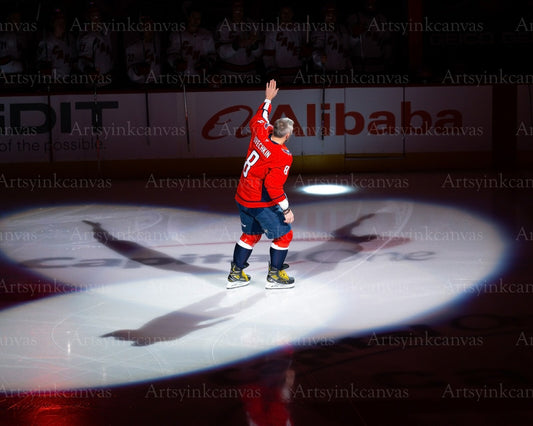 Alex Ovechkin All-Time Goals Leader Night canvas wall art