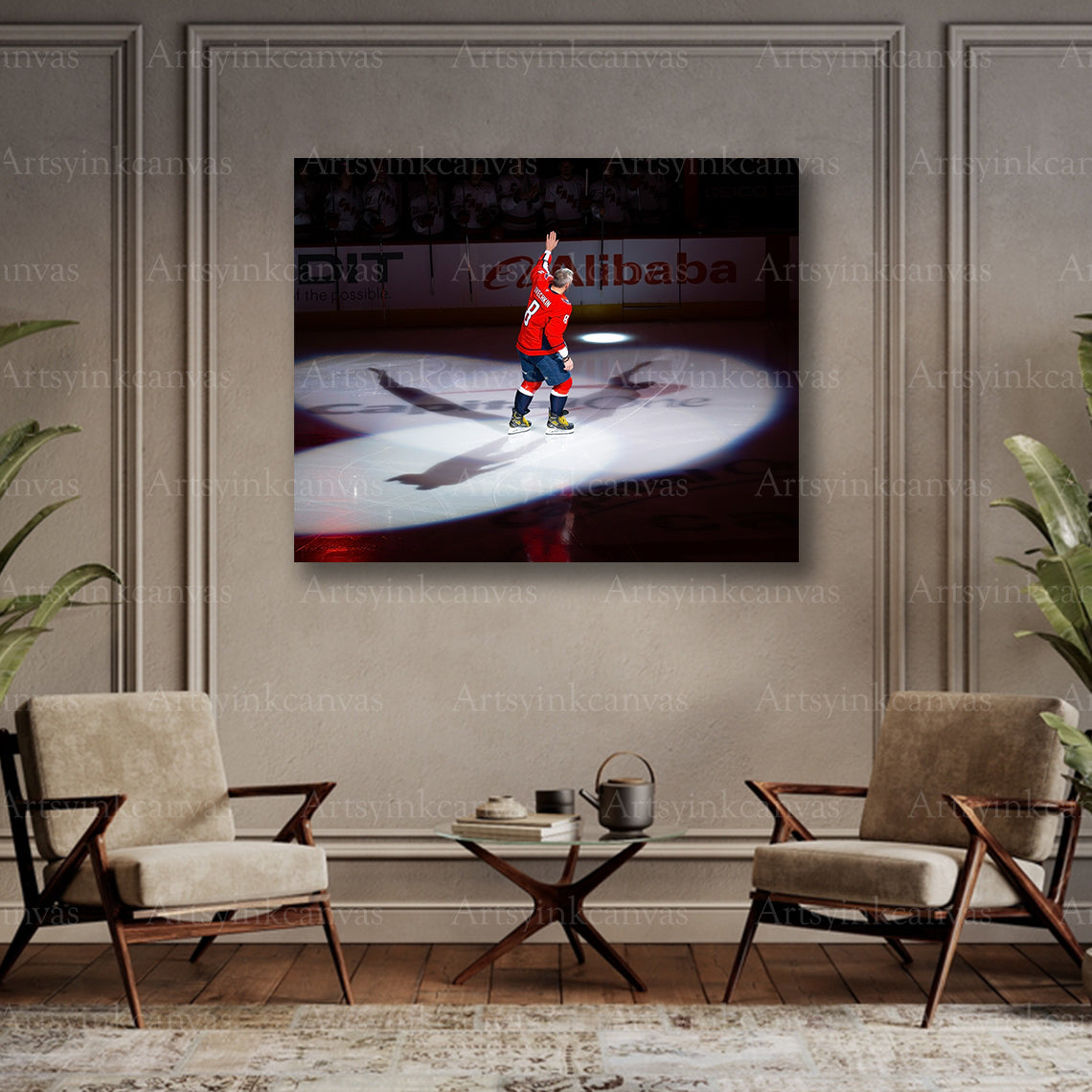 Alex Ovechkin historic celebration collector canvas art