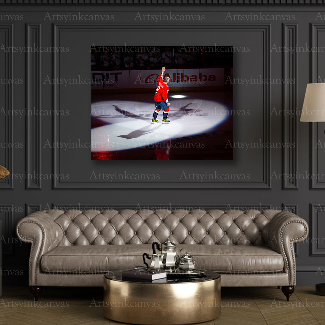 Premium Alex Ovechkin NHL record canvas print