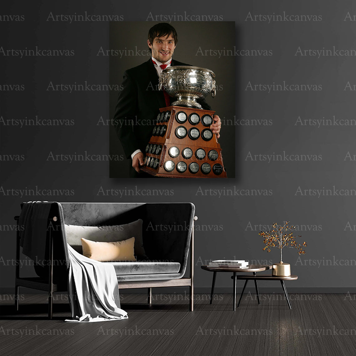 Alex Ovechkin trophy collector canvas art