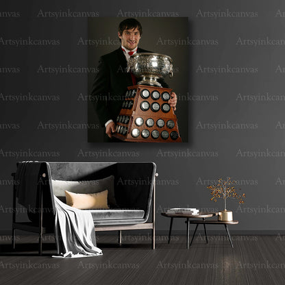 Alex Ovechkin trophy collector canvas art