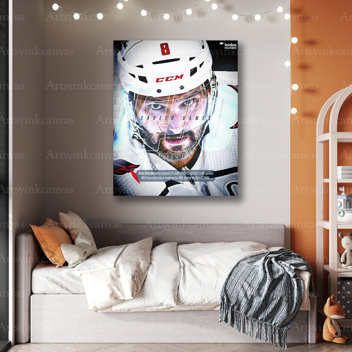 Premium Alex Ovechkin hockey career canvas print