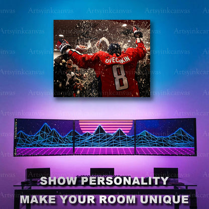 Alex Ovechkin Wayne Gretzky record tying artwork
