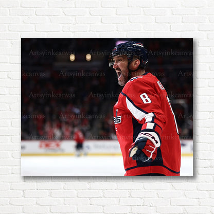 Alex Ovechkin Washington Capitals goal celebration canvas print