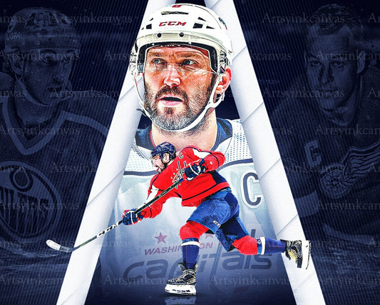 Alex Ovechkin Goal Chasers Collage canvas wall art