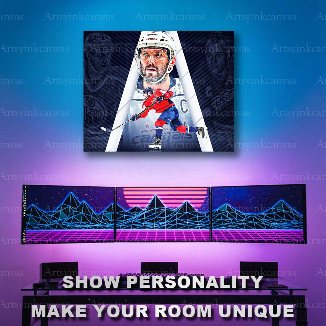 Alex Ovechkin NHL goal record collage artwork