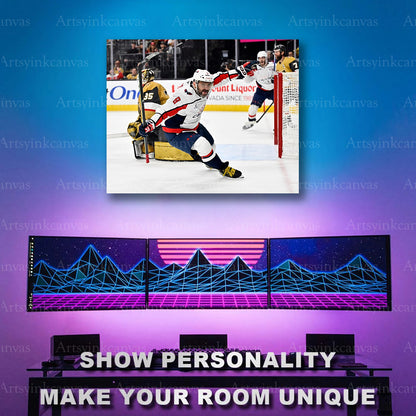 Alex Ovechkin 2024 hat trick artwork