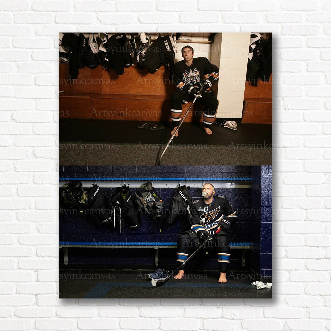 Alex Ovechkin rookie vs now Washington Capitals canvas print