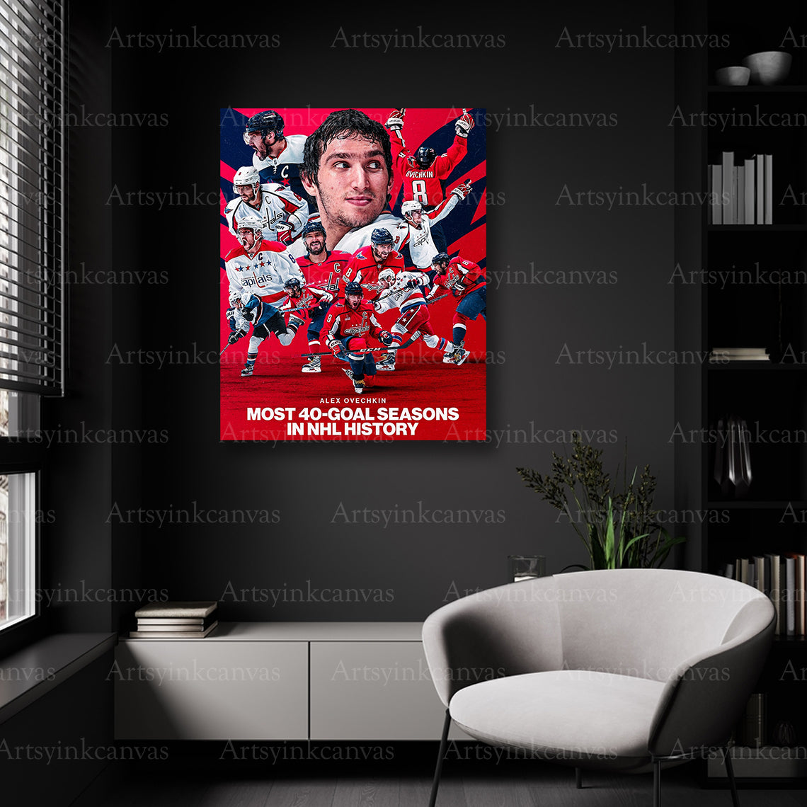 Washington Capitals hockey milestone wall decor