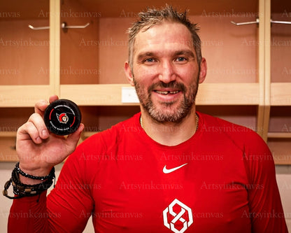 Alex Ovechkin most goalies scored on canvas wall art