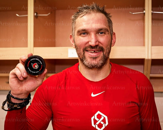 Alex Ovechkin most goalies scored on canvas wall art