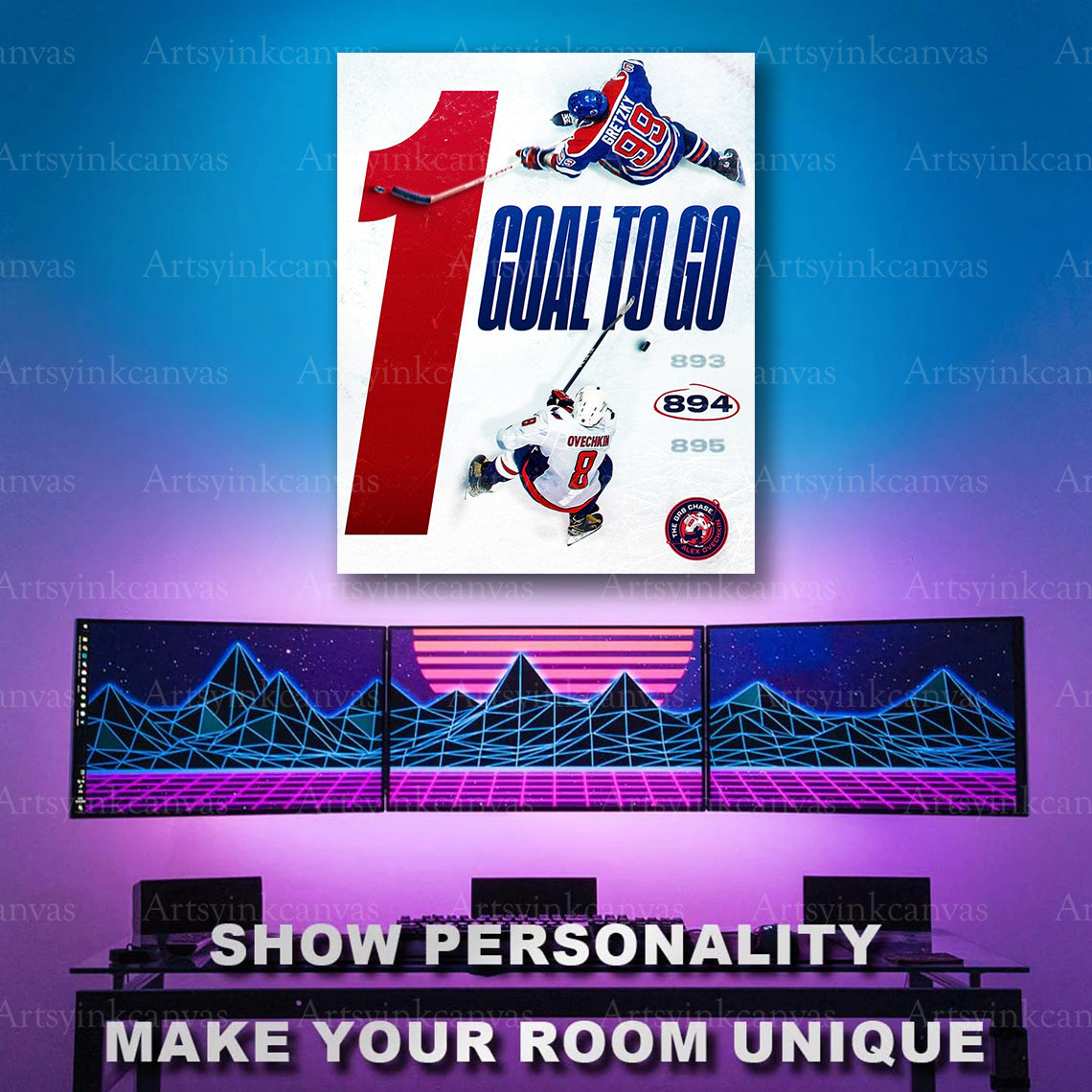 Alex Ovechkin Gretzky record chase artwork